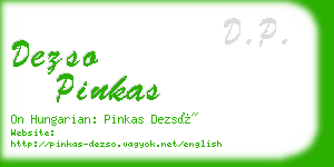 dezso pinkas business card